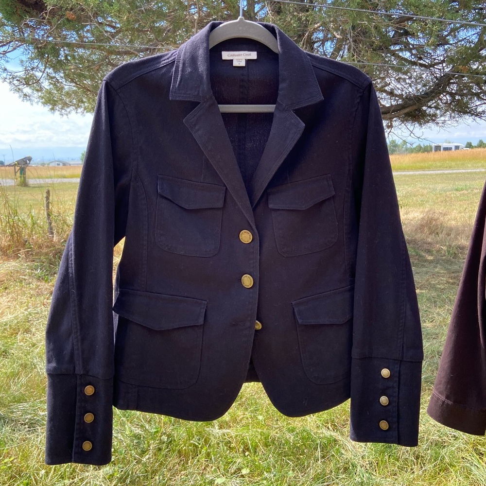Coldwater Creek Deep Navy Black Blazer